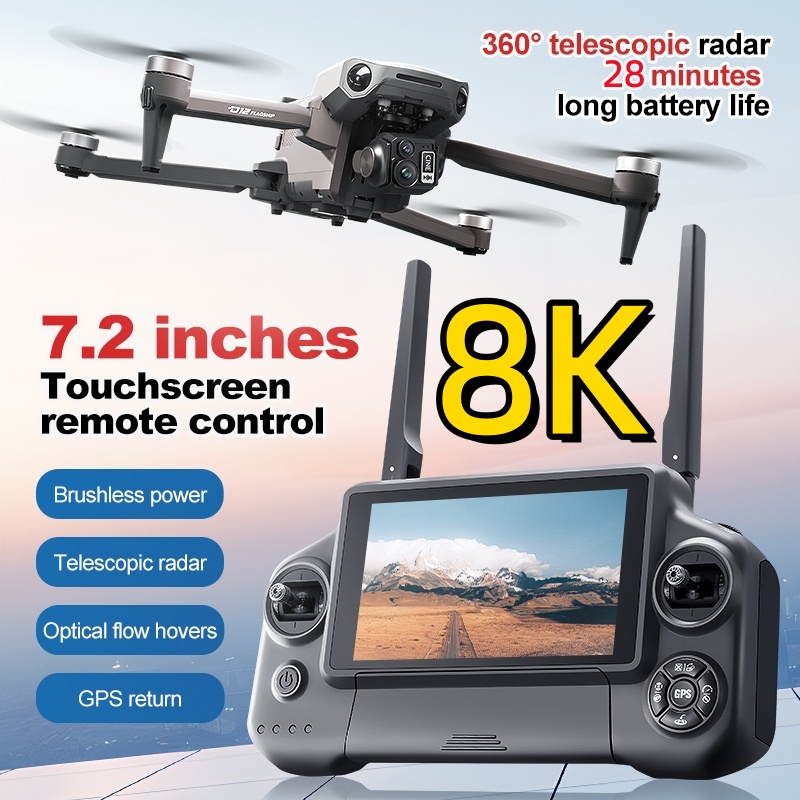 Drone Camera With Gimbal - 8K 3 Eksenli Gimbal Fırçasız 7.2