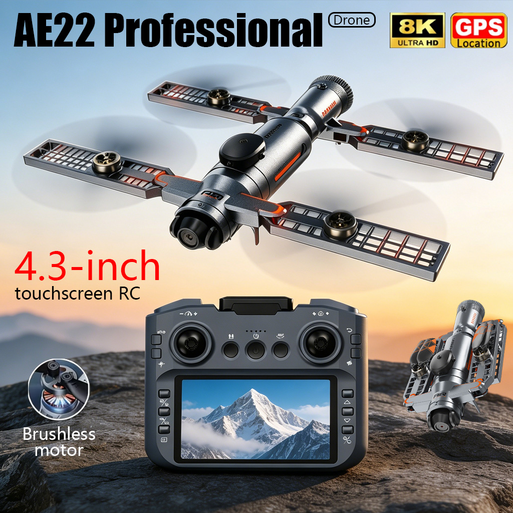 Drone Camera Waterproof - Geliştirilmiş AE22 PRO MAX Katlanabilir Drone